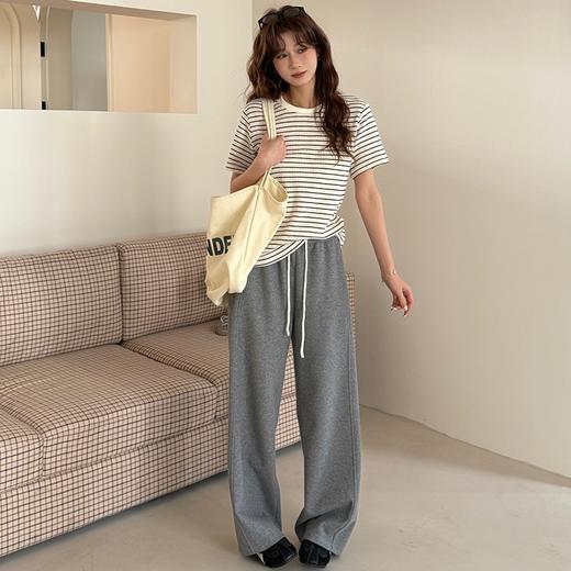 （小眠专属）K.HIP早八漫游裤 | 定制米妮细条肌理布 触感软糯轻微蓬松感，直筒微宽松剪裁 ，藏肉显瘦百搭！ 商品图8