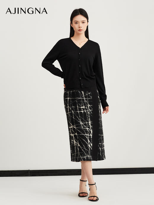 【商场同款】阿菁娜冬季新款直身H型包臀裙A29Q113058 商品图0