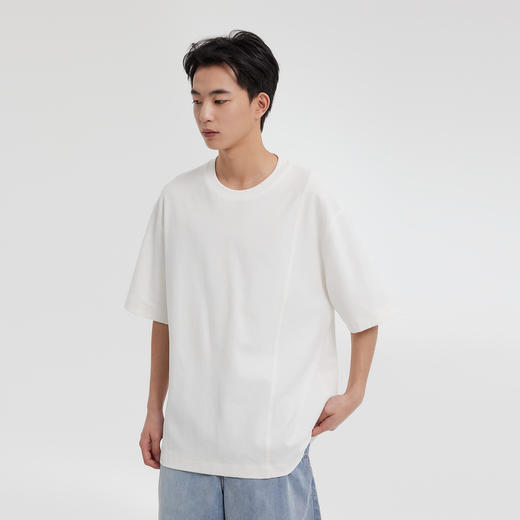 MODE COMMUTER | MC小提花针织分割设计短袖T恤 商品图2