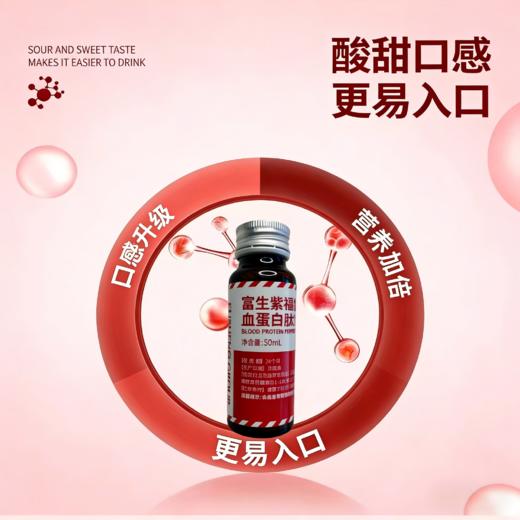 富生紫福临血蛋白肽饮品50ml*2瓶 商品图3