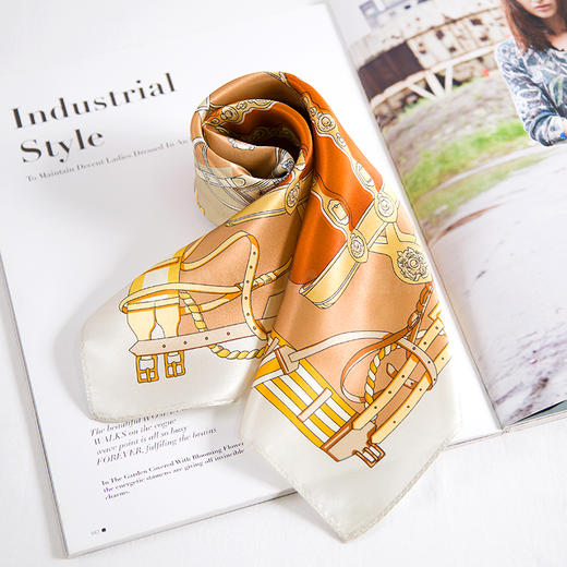 真丝印花小方巾 HA4700 商品图7