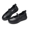 舒适一字扣玛丽珍鞋女平底真皮奶奶单鞋黑色百搭妈妈鞋6C5288-8 商品缩略图4