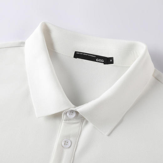 GXG男装【凉感透气】26夏季时尚字母刺绣日常简约男式短袖POLO衫K&C 商品图2