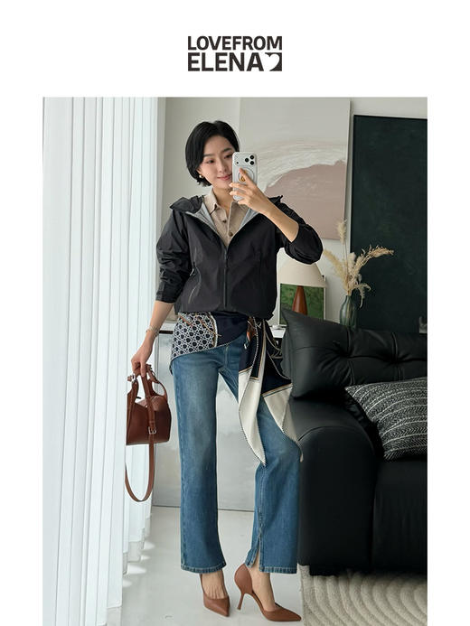 「丝巾来啦」 春日百搭款 丝羊绒三角丝巾 商品图5