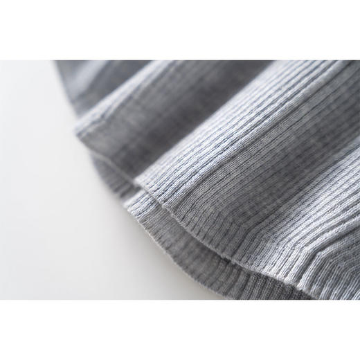 【贝拉推荐】显瘦天花板 鹅蛋领型坑条针织显瘦短袖T 五色可选【两件更优惠】 商品图8