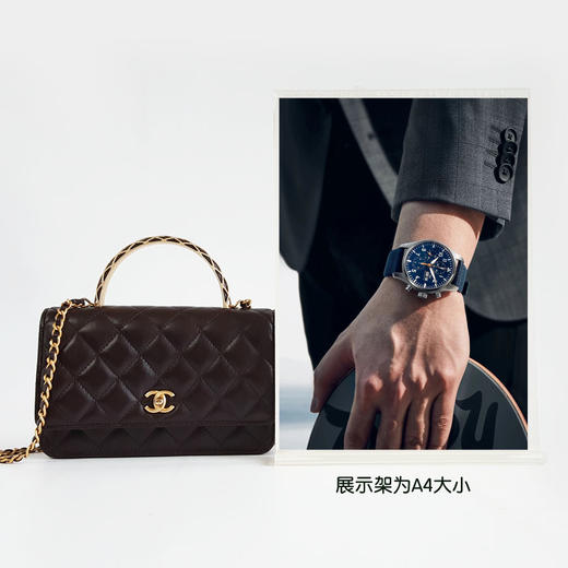 【95新】CHANEL香奈儿AP3370 B12915 NO207 23A深紫色蕾丝浮雕手柄woc链条包单肩包女士040326NJ15 商品图10