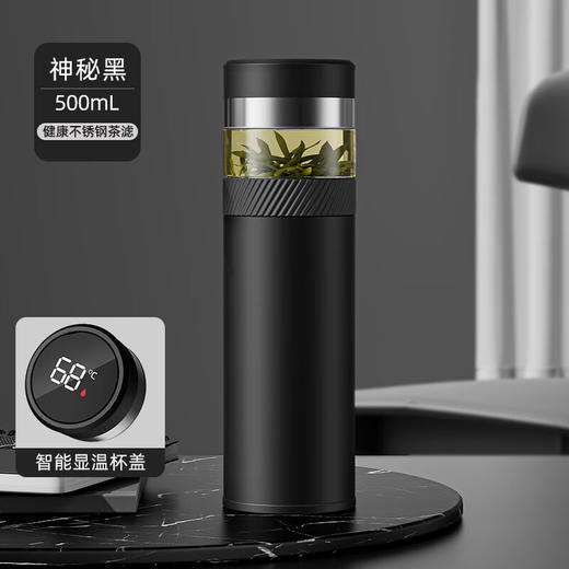 全格泡茶保温杯PC516-420黑色 商品图1