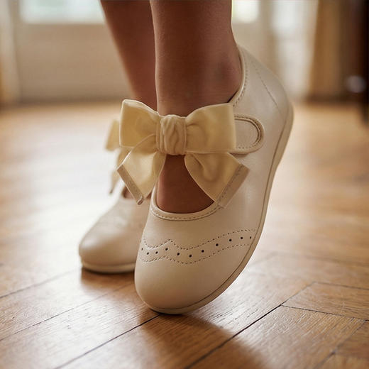 西班牙little winkaa儿童丝绒皮鞋女童公主鞋舞蹈鞋宝宝春秋蝴蝶结鞋子LW33007 商品图10