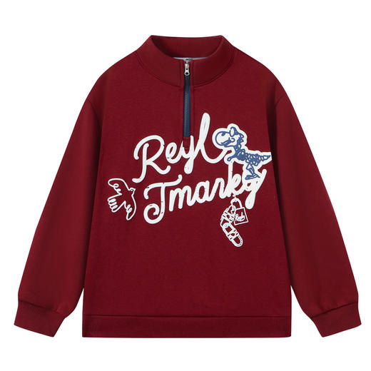 【MQD】童装男大童新年卫衣冬季加绒儿童保暖学院圆领卡通潮酷卫衣 商品图4