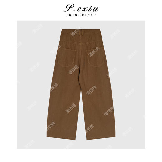 03-2潘依绣丁丁宠粉美式复古碎花腰带休闲裤 Q9863 商品图1