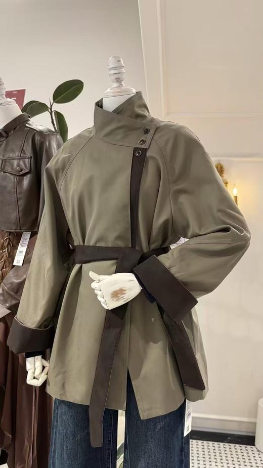 【门店同款】ENJOY秋季“光阴序语”静奢撞色收腰风衣 166493520 商品图0