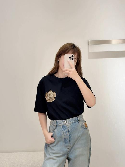 驴家25ss小狗金线徽章短袖T恤（DY） 商品图0