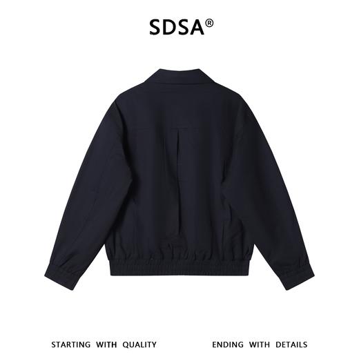 SDSA男装2026新款高贵轻奢复古设计感纯色拉链翻领夹克外套百搭 商品图4