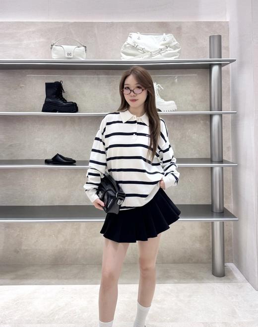 一店k （高定西装面料！）Jennie超多明星同款💫 甜酷天花板！甜辣小百褶很难不爱！太学院风啦！穿上瞬间秒回18岁！刺绣logo西装百褶半裙 商品图2