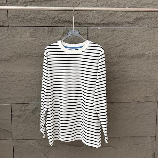 春夏新款！2026速干条纹长袖圆领T恤女打底衫学生减龄上衣！ 商品图1