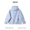 SDSA男士秋冬新款痞帅男装潮牌褶皱纯色拉链立领连帽夹克外套百搭 商品缩略图4
