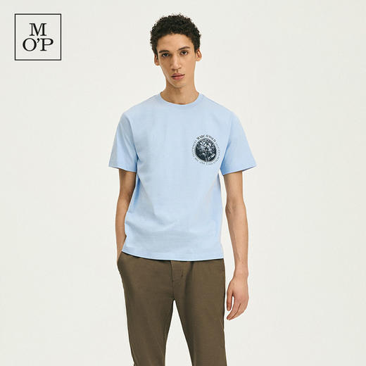 Marc O'Polo/MOP 春夏新款休闲纯棉胸口简约印花宽松短袖T恤男士 商品图0