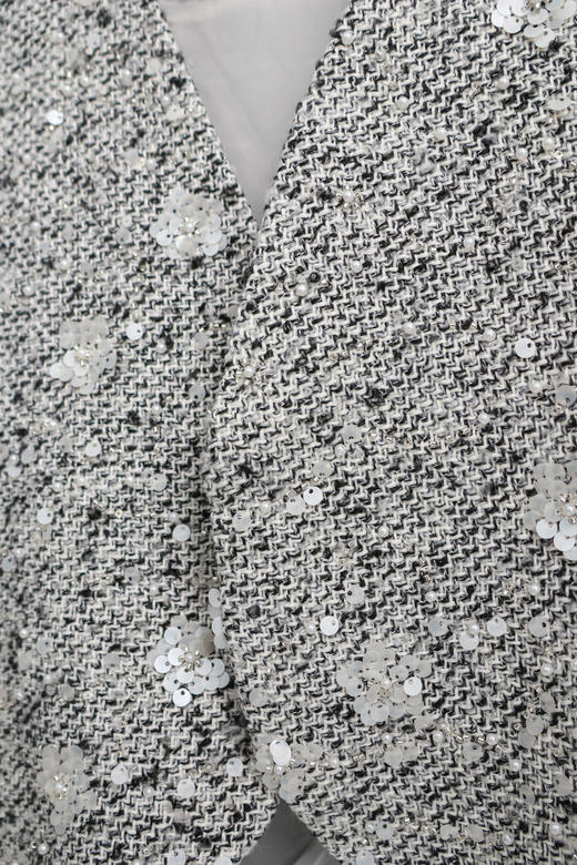 雾凇岛|高级感花朵亮片马甲 商品图4