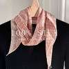 丁摩韩版新款围巾女桑蚕丝+羊毛春日粉色丝巾复古腰果菱形小丝巾 Z5-001WAL 商品缩略图0