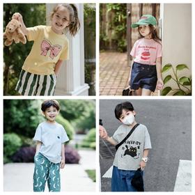 【提前开抢‼️ 39.9/任选3件起】太太太好看了‼️儿童短袖t恤纯棉73-160码女童夏装A类夏季童装新款男童上衣聚