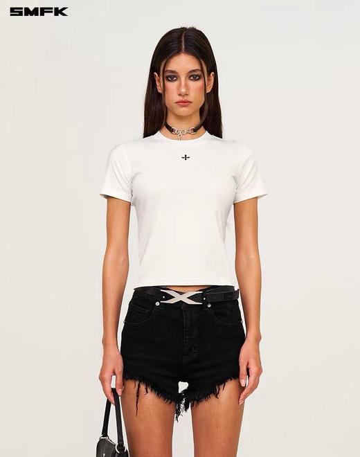原单SMFK时髦十字标识短袖T恤2.26 商品图11