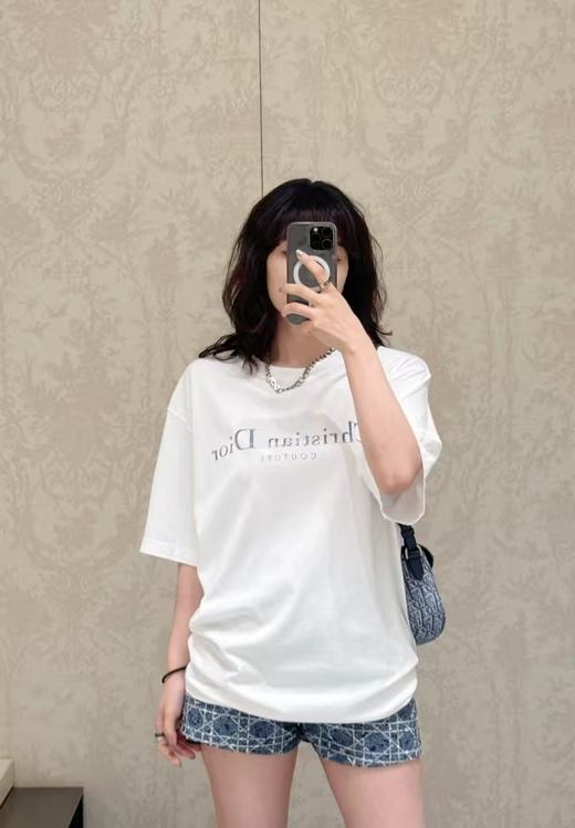 迪奥 25SS字母标识印花短袖T恤 白色  男女同款（DY） 商品图6