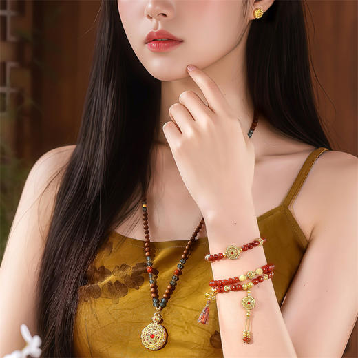 【新品首发】足金灵转八宝吊坠 黄金新中式可转动如意八宝罗盘挂坠【按克计价黄金2】MEMORA诗普琳GP295201、GP295202 商品图4