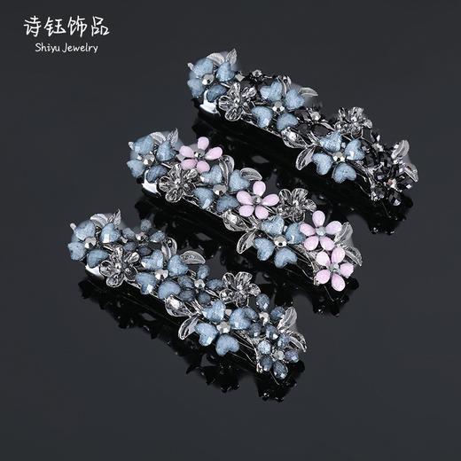 雀说发饰韩系发夹弹簧夹后脑勺女式发卡百搭优雅盘发半扎头饰韩系爆款 SY-8023WAL 商品图1