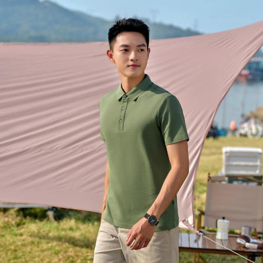 230g重磅凉感索罗娜polo衫短袖翻领上衣  XYD-6100 商品图7