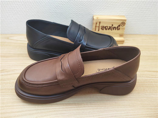 豪行秋季新款23338598真皮复古休闲低跟女鞋单鞋皮鞋 商品图2