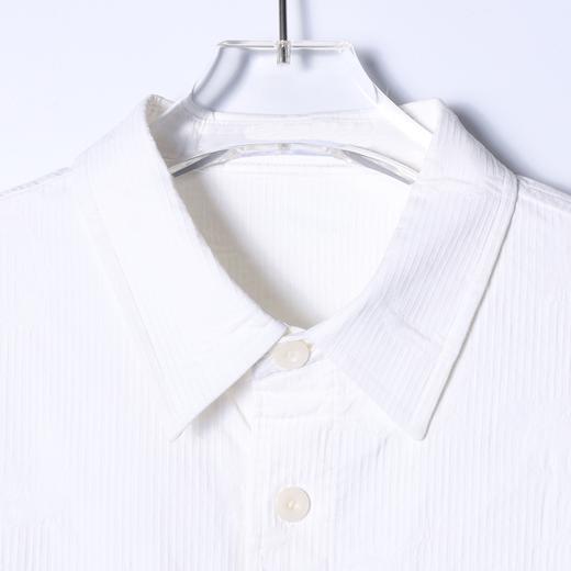 12509SDSA秋冬新款痞帅男装韩版简约纯色竖纹纽扣翻领衬衫时尚宽松衬衣 商品图3