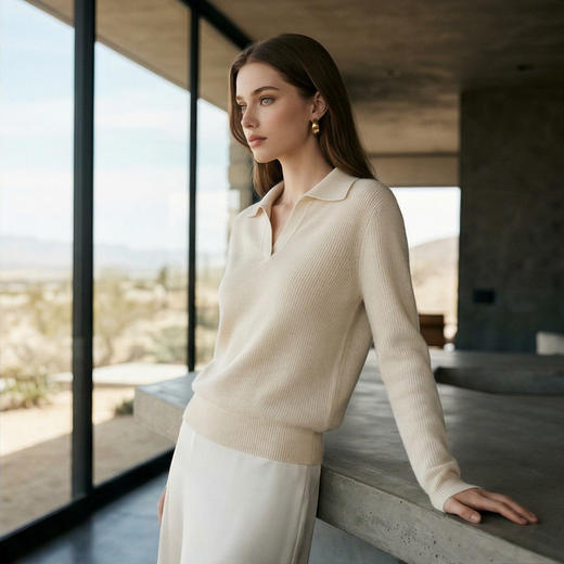 PALUOPO/PL翻领女衫ET23029R-A/约重310g帕罗 商品图2