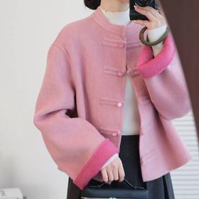 （3-7天发货）双面羊毛呢桑蚕丝新中式外套，国风有温度的雅致，同色系双面配色，时髦高级