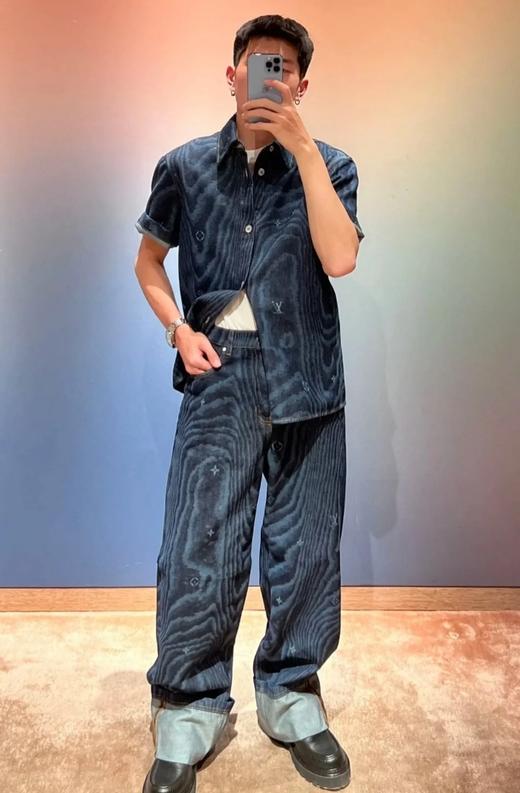 驴家25ss提花木纹牛仔长裤（DY） 商品图6