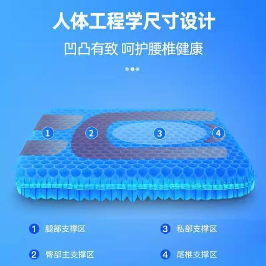 蜂窝凝胶坐垫 夏季冰凉透气汽车座垫 办公室久坐不累 屁垫子学生椅垫 商品图3