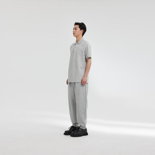 MODE COMMUTER | MC钻石格纹垂感休闲翻领格纹刺绣短袖POLO衫 商品图1