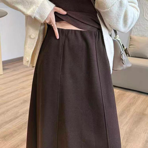 戴维媞 六片裁剪醋酸羊毛裙 遮肉显瘦 加绒款/不加绒款 商品图6