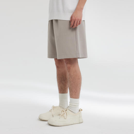 MODE COMMUTER | MC混纺双面针织简约阔腿型针织短裤 商品图3