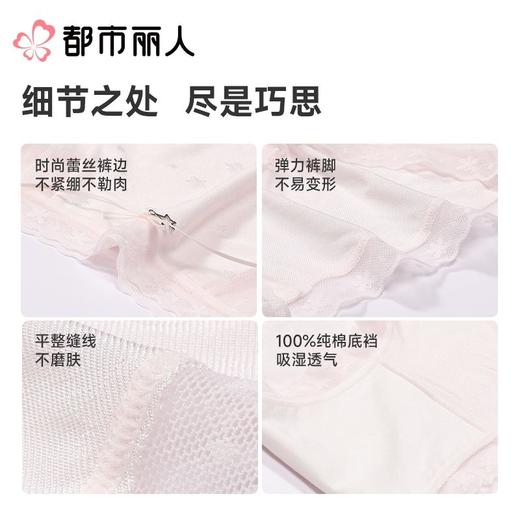 都市丽人内裤女士内裤锦提花内裤薄透丝滑速干内裤LKC5H9 商品图3