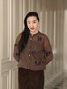 【3.6上新】早春茶烟🌸檀木棕印花100%绵羊毛开衫 商品缩略图5