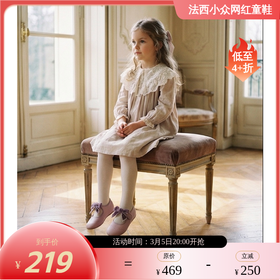 西班牙little winkaa儿童丝绒皮鞋女童公主鞋舞蹈鞋宝宝春秋蝴蝶结鞋子LW33007