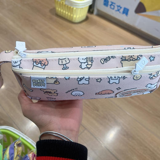 犄角卷卷小狗手拎双层多功能笔袋（颜色随机） 商品图1