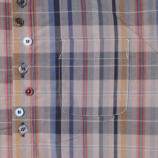 SDSA男装2026新款高贵轻奢老钱风撞色格纹格子长袖衬衫经典百搭 商品图2