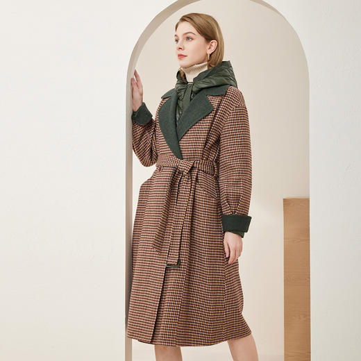 PH94A斯尔丽瑟俪冬季新款翻领收腰女士中长款毛呢大衣 商品图2