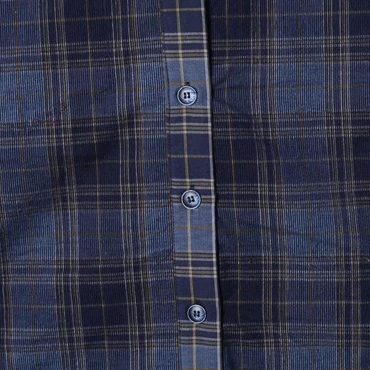 26CS32SDSA男装2026新款高贵轻奢美式复古撞色格纹格子翻领长袖衬衫百搭 商品图3