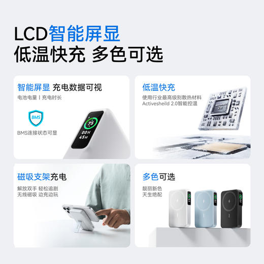【新品】Anker安克 7.5W无线磁吸快充 10000mAh 移动电源 可上飞机 A110Z 商品图6