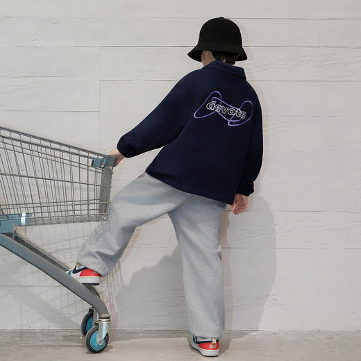 【MQD】童装男大童摇粒绒保暖外套26春季新款儿童街潮学院风休闲外套 商品图3