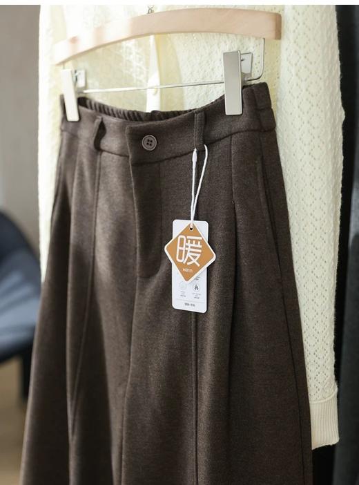 二店y 【3070】 醋酸羊毛毛呢裤 700g 柔软垂感直筒高腰阔腿裤 商品图5
