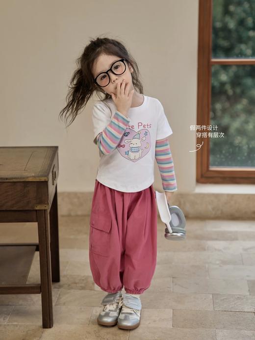 【两件起拍，单件不发】西蒙日记假两件彩虹纯棉拼接T恤XXJLJTX 商品图1