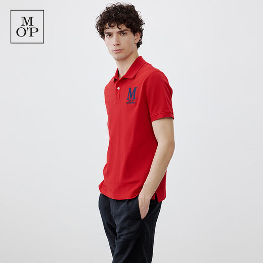 Marc O'Polo/MOP 夏季新款休闲字母绣花短袖宽松透气通勤Polo衫男 商品图2
